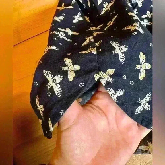 Loft women’s button up sleeveless blouse dark blue bee print cotton size XS - Picture 5 of 15